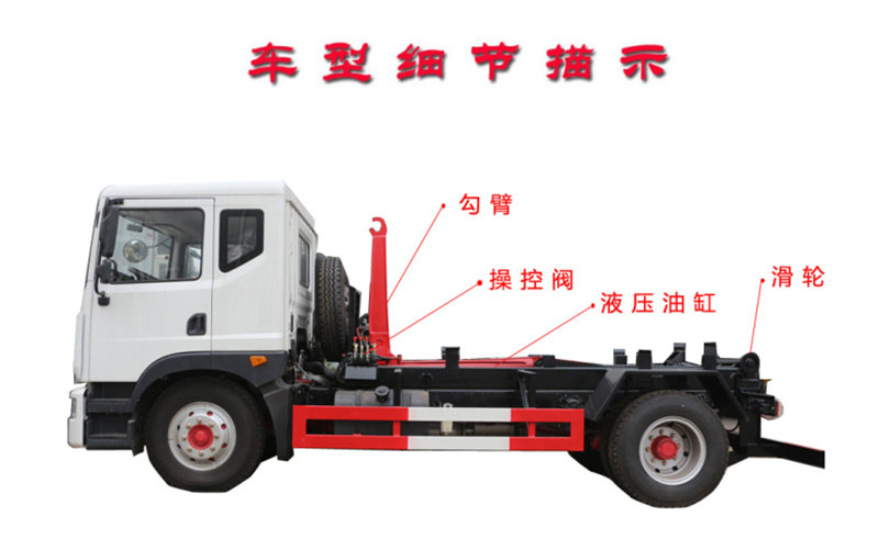 勾臂式垃圾車細節(jié)描示